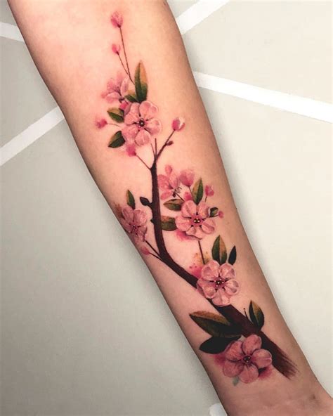 sakura tattoo|japanese cherry blossom tattoo forearm.